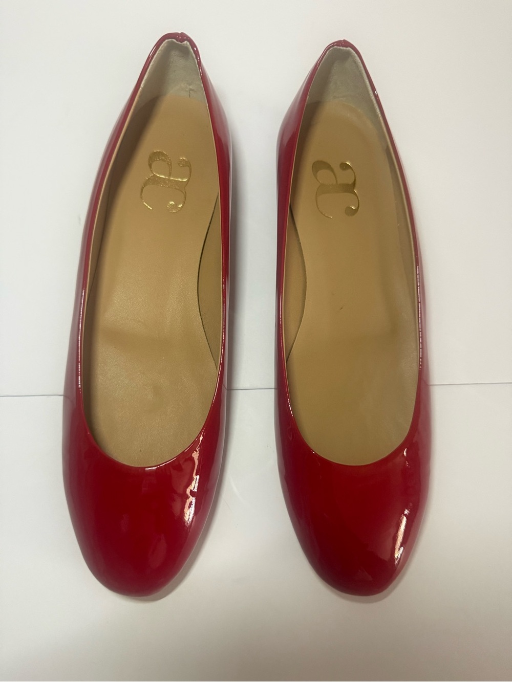 Andrea Carrano Red Patent Leather Ballet Flats size 8.5